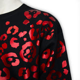 Cool Cat Sweater in Metallic Red