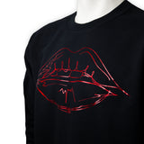 Read My Lips Sweater in Metallic Red