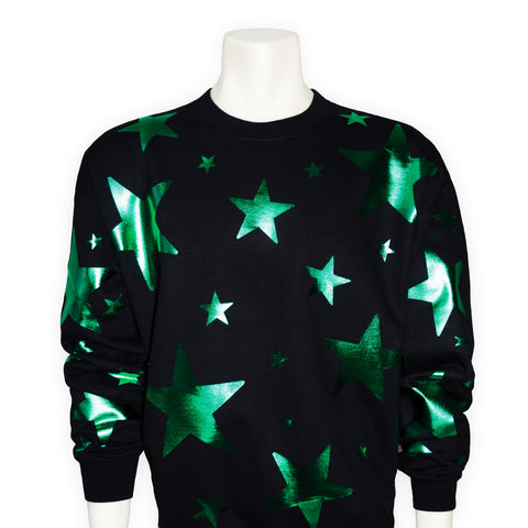 Superstars Sweater in Metallic Green