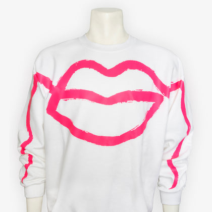Lipliner Sweater in Hot Pink