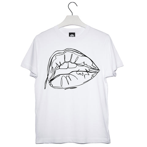 Read My Lips Tee in White